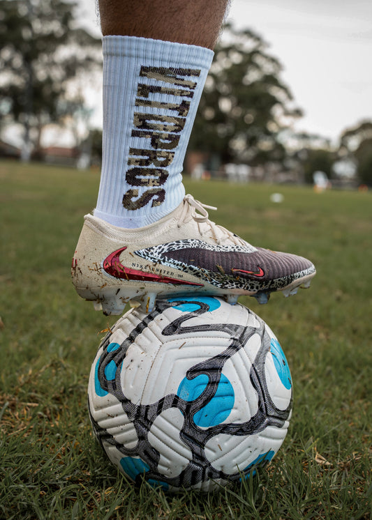 Digital Camo "AO1" Grip Socks - White