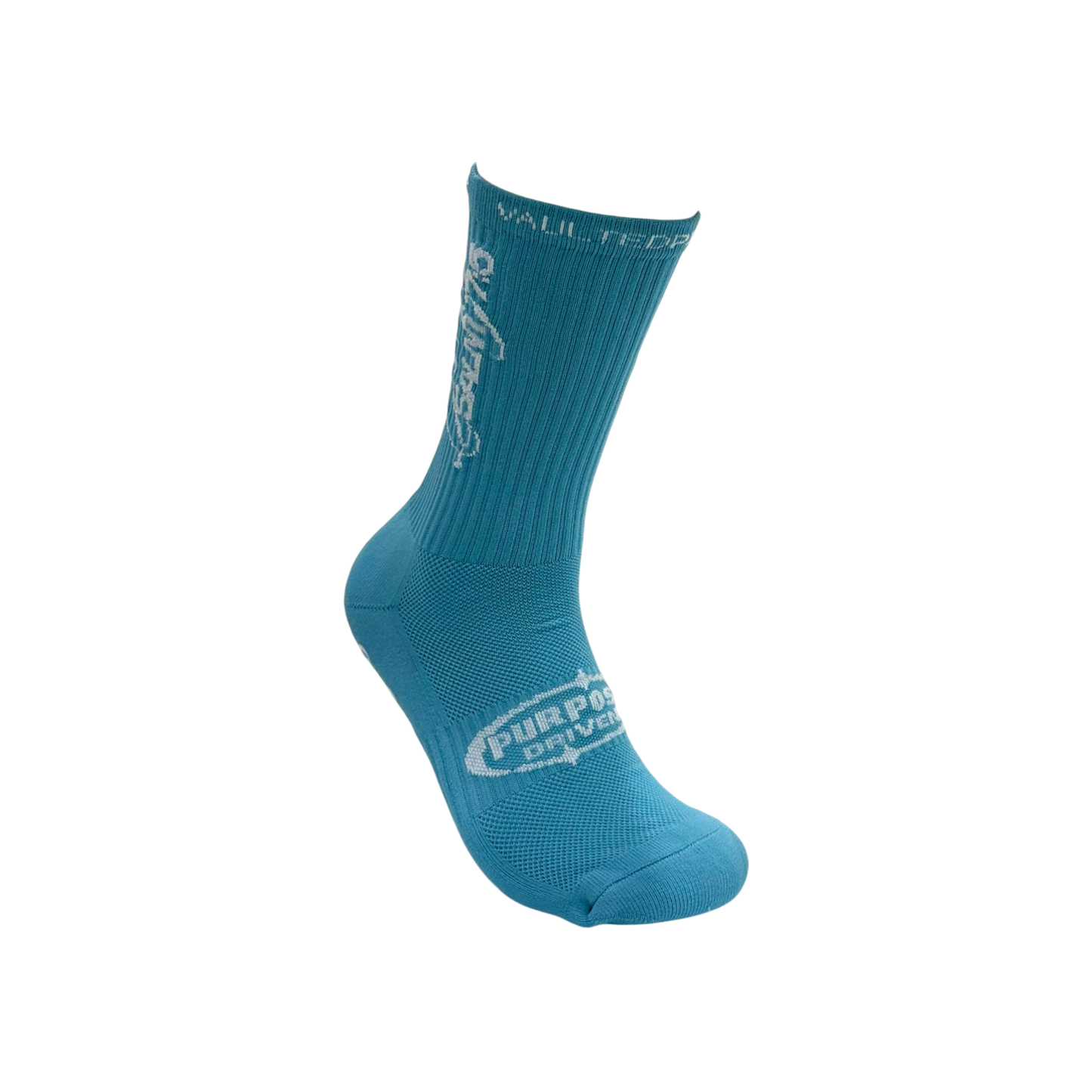 Psalm 37:5 Grip Socks - Teal Blue