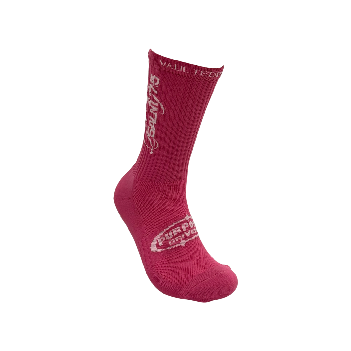 Psalm 37:5 Grip Socks - Berry Pink