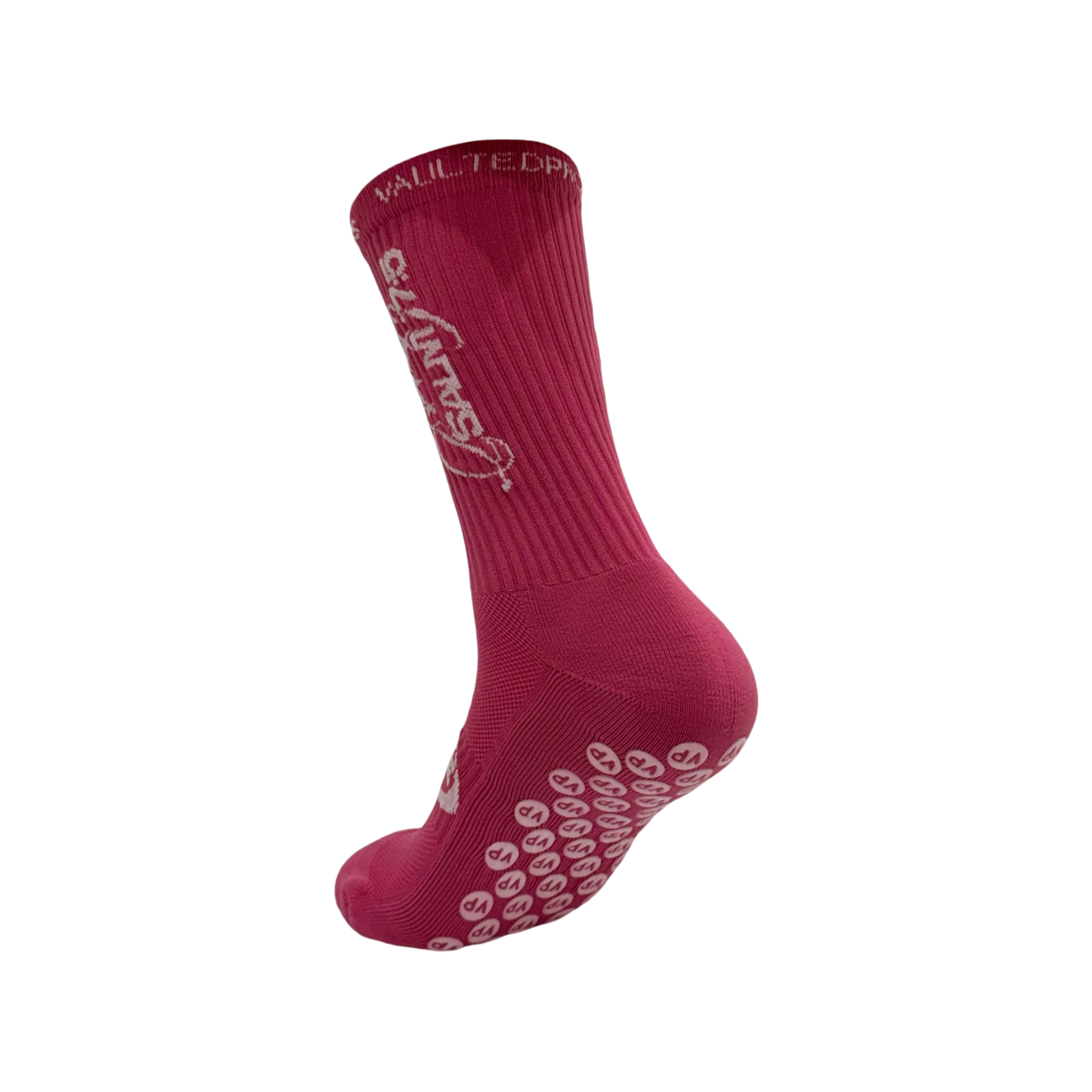 Psalm 37:5 Grip Socks - Berry Pink