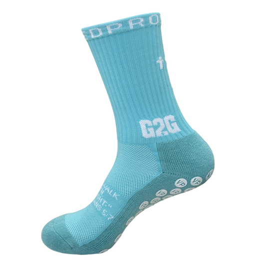 Light-Blue G2G Grip Socks