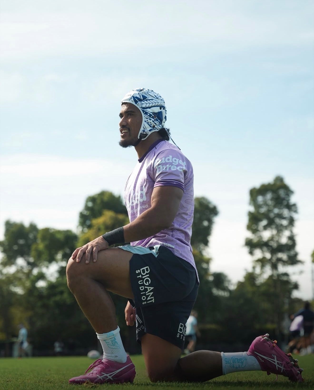 Blue Psalm 37:5 Grip Socks