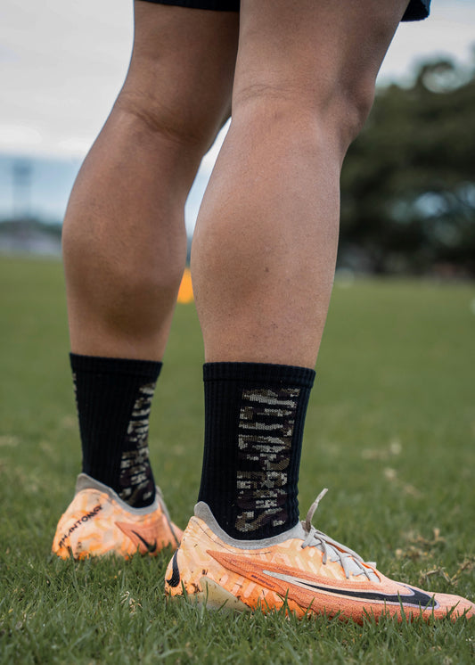 Digital Camo "AO1" Grip Socks - Black