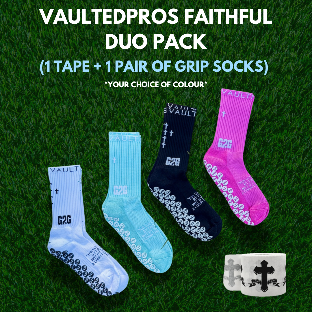 VaultedPros Faithful Duo Pack (1 Tape + 1 Grip Socks)