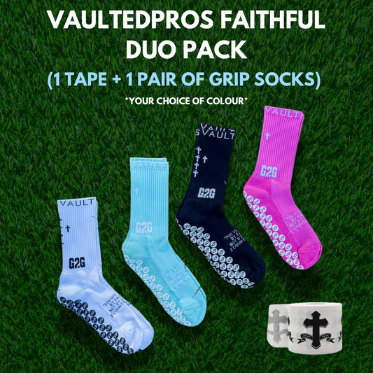 VaultedPros Faithful Duo Pack (1 Tape + 1 Grip Socks)