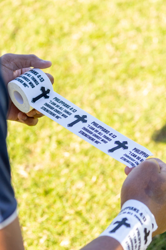 Vaulted Pros Scripture Sports Tape - White