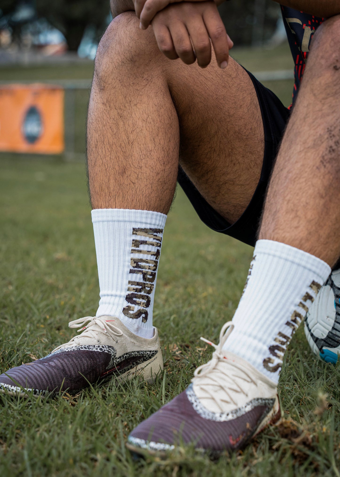 Digital Camo "AO1" Grip Socks - White