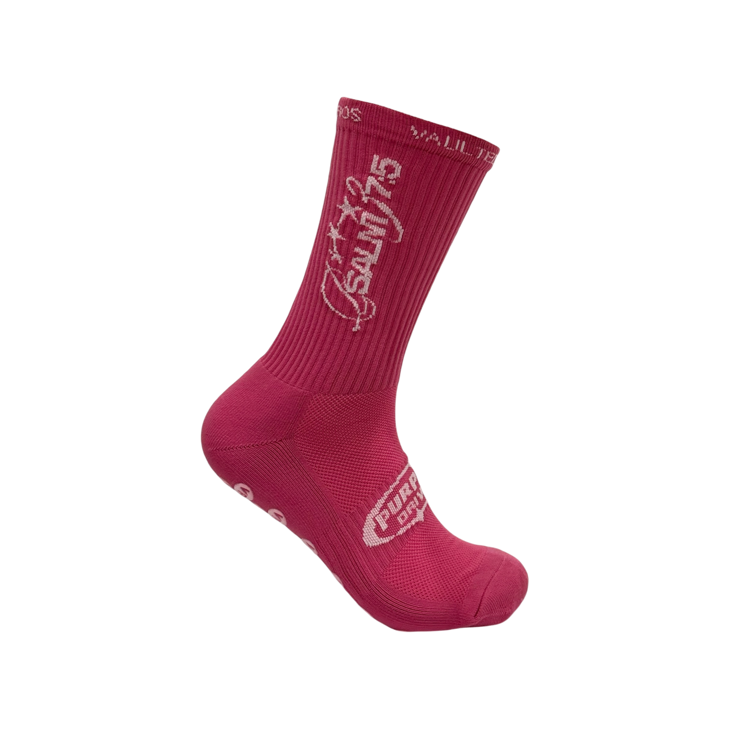 Psalm 37:5 Grip Socks - Berry Pink