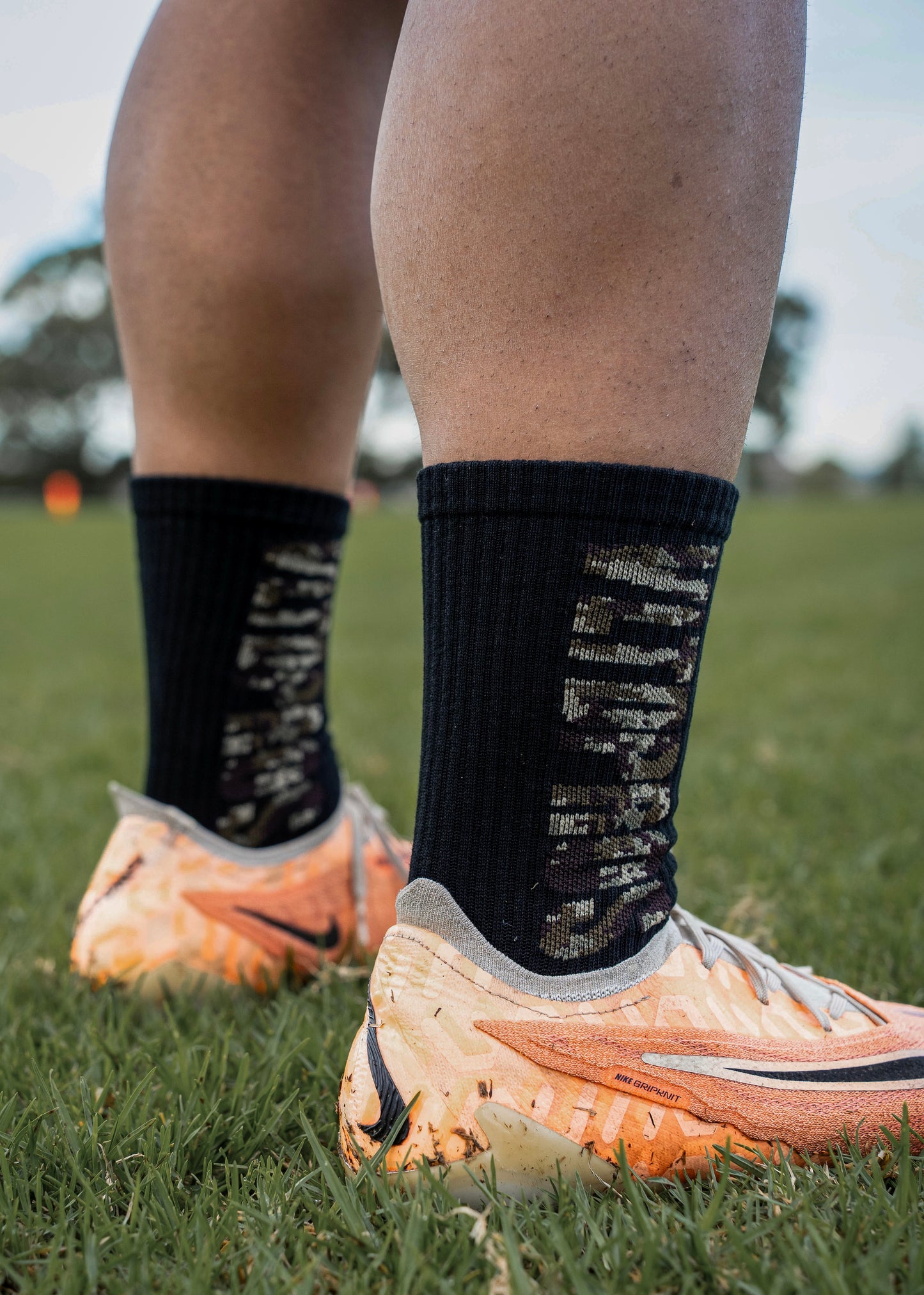 Digital Camo "AO1" Grip Socks - Black