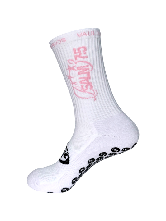 Pink Psalm 37:5 Grip Socks
